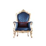 Vintage Luxury Living Room Chairs Large Wooden Nordic Bedroom Chairs Armchair Comfy Relaxing Sedie Da Soggiorno Home Furniture