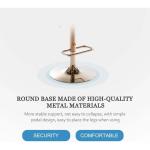 Bar Stools Set of 4, Adjustable Counter Height Bars Chairs with Woven Back & Footrest, Luxury Gold Barstools, Bar Chair,Black