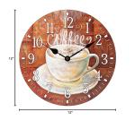 La Crosse Clock 404-2631C-INT 12-Inch Round Coffee Decorative Quartz Analog Wall Clock