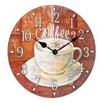 La Crosse Clock 404-2631C-INT 12-Inch Round Coffee Decorative Quartz Analog Wall Clock