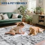 GarveeHome Large Area Rugs 10x14 for Living Room, Abstract Washable Rug Modern Non Slip Floor Mat Carpet Indoor Thin Accent Rug for Bedroom Dining Room Playroom Nursery Home Decor