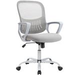Office Chair, Mid Back Computer Ergonomic Mesh Desk with Larger Seat, Executive Height Adjustable Swivel Task with Lumbar Support and Armrests for Women Adults