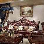 Vintage Antique Luxury Sofas European Leather Nordic Lounges Sofas Double Armchair Designer Divani Soggiorno Home Furniture