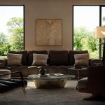 Lotus leaf coffee table, villa mansion whole house matching, designer new Amazon green luxury stone coffee table