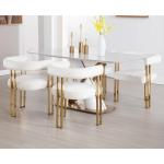 Dining Chairs Set of 4 Modern Velvet Barrel Chairs Upholstered Golden Metal Kitchen Chairs for Dining Room Living Room, Beige
