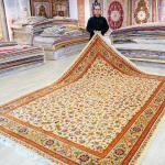 250x350cm Large Persian Carpets Silk Living Room Floral High Density Handmade Arabian Rugs for Villa Bedroom Home Kовер Luxury