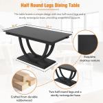 6 Piece Dining Table Set with Bench, Farmhouse Kitchen Table Set with 4 Upholstered Chairs and Bench, Solid Wood Dining