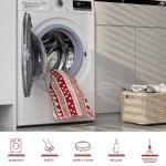 purojbkk Christmas Area Rug 8x10 - Washable Non-Slip Low Pile Holiday Rug with Snowflake - Soft Indoor Carpet for Living Room, Bedroom, Dining Room, Office（Red）