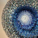 Luxury art butterfly spiral decorative mirror designer villa living room wall hanging wall entry senior entrance