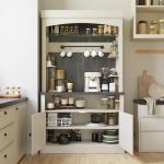 Farmhouse Coffee Bar Cabinet with Storage LED Buffet Cabinet 72" Coffee Hutch Cabinet Large Kitchen Sideboard with Wine Rack/Gl