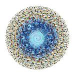 Luxury art butterfly spiral decorative mirror designer villa living room wall hanging wall entry senior entrance