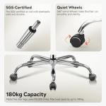 DEVAISE Office Chair High Back Mesh Ergonomic Desk Chair with Flip-up Armrests, Adjustable Headrest and Lumbar Support, Black