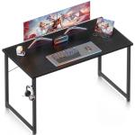 ODK 48 Inches Computer Desk for Small Spaces, Study Table for Home Office, Writing Desk with Headphone Hooks, Black