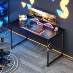 ODK 48 Inches Computer Desk for Small Spaces, Study Table for Home Office, Writing Desk with Headphone Hooks, Black