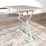 HOMCOM 47"-63" Expandable Dining Table for 4-6 People, Farmhouse Extendable Dining Room Table with Heavy Duty Metal Trestle Base, Rectangle Kitchen Table, Distressed Gray