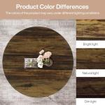 Tribesigns Round Coffee Table, 31.7" Wooden 2-Tier Circle Coffee Table with Storage Shelves, Modern Accent Cocktail Table Center Table for Living Room, Rustic Brown