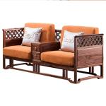 New Chinese-style North American black walnut sofa, Chinese-style villa living room sofa