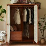 Side Cabinet Storage Assembly Dressing Rooms Bedside Table Clothes Wooden Armoire Locker Closet Bedroom Wooden Furniture Home