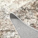 LOVORAL Area Rugs for Living Room: 8x10 Washable Neutral Abstract Rug for Bedroom Large Soft Modern Dining Room Rugs Indoor Floor Low Pile Carpet for Home Office Nursery - Brown Grey