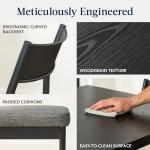 Best Choice Products 7-Piece Modern Dining Room Set, Kitchen Table Set, Dining Table w/ 6 Chairs, Upholstered Cushions, Solid Metal Frame, Curved Backrest - Black/Gray