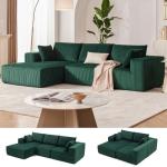 108” Modular Sectional Sofa, Cloud Sectional Couch with Deep Seat, Modern Modular L-Shape Sofa Couch with Chaise,Upholstered Boneless Couches for Living Room Bedroom (Green, Left Facing Chaise)