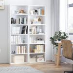 OneBlis Bookcase and Bookshelf, 6-Tier Tall Bookcase White Open Display Storage Rack Floor Standing for Home Offices, Living Rooms, and Bedrooms-2 Pack