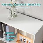 OneBlis Bookcase and Bookshelf, 6-Tier Tall Bookcase White Open Display Storage Rack Floor Standing for Home Offices, Living Rooms, and Bedrooms-2 Pack