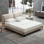 150x200cm 180x200cm Nordic Modern Minimalist Light Luxury Bedroom Double Leather Bed Beds Mattress Bedside Table Set Furniture