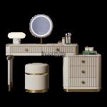 FG44Light luxury makeup table, high-grade solid wood marble bedside table, integrated dresser combination