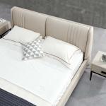 150x200cm 180x200cm Nordic Modern Minimalist Light Luxury Bedroom Double Leather Bed Beds Mattress Bedside Table Set Furniture