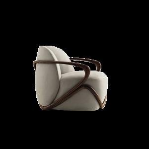 Custom Fashion Classic Solid Wood Arm Chair Designs Modern Leisure Chair Italy Genuine Leather Reclining Chair Designer Armchair