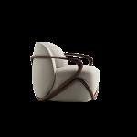 Custom Fashion Classic Solid Wood Arm Chair Designs Modern Leisure Chair Italy Genuine Leather Reclining Chair Designer Armchair