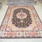 305x427cm  Large Handmade Silk Rug Eco Friendly Turkish Classic Floral Living Room Carpet (TJ407A)