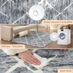 Bedsure 8x10 Area Rugs for Living Room, Machine Washable Modern Style Rug, Non-Slip Backing, Non-Shedding, Low Pile Easy Care Throw Carpet for Bedroom Dining Room, Charcoal Gray