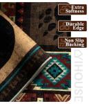 YIHOUSE Rustic Cabin Area Rug 5x7,Machine Washable Lodge Bear Rug,Non-Slip Low Pile Print Pattern Southwestern Rug for Living Room Bedroom