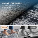 Bedsure 8x10 Area Rugs for Living Room, Machine Washable Modern Style Rug, Non-Slip Backing, Non-Shedding, Low Pile Easy Care Throw Carpet for Bedroom Dining Room, Charcoal Gray