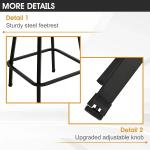 5PCS Dining Set, Outdoor Bar Set Height Top Patio Table and Chairs Set w/ Patio Swivel Bar Stools &41" Wood-like Steel Bar Table