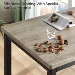 Tatub Dining Table Set for 4, 3-Piece Kitchen Table with 2 Benches, Space-Saving Dining Room Set for Breakfast Nook and Small Spaces, Grey