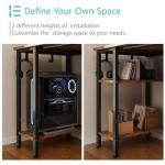 Lufeiya 47 inch Desk with 4 Drawers & Storage Shelves, Writing Work Study Computer Desk for Home Office Bedroom, Modern Simple Student PC Desks Table, Rustic Brown