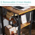 Lufeiya 47 inch Desk with 4 Drawers & Storage Shelves, Writing Work Study Computer Desk for Home Office Bedroom, Modern Simple Student PC Desks Table, Rustic Brown