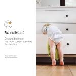 Signature Design by Ashley Cielden Coastal 5-Drawer Chest of Drawers with Safety Stop and Textured Cane Details, Light Brown