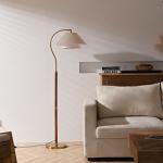 Mid Century Floor Lamp French Vintage Living Room Bedroom Bedside Standing Table Lamp Japanese Pleated Floor Ambient Light