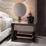 Bedroom Stainless Steel Bedside Table Light Luxury Square Bedside Table with Drawer