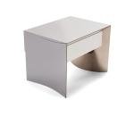 Bedroom Stainless Steel Bedside Table Light Luxury Square Bedside Table with Drawer