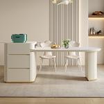 Restaurant Socket Italian Table Party Event Storage Luxury Chairs Dining Tables Expandable White Modern Mesa Unique Furniture