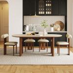 Round Wood Dining Table Chairs Center Living Room Modern Dining Table Desk Designer Terrace Mesas De Jantar Kitchen Furniture