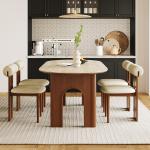 Round Wood Dining Table Chairs Center Living Room Modern Dining Table Desk Designer Terrace Mesas De Jantar Kitchen Furniture