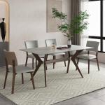 Rectangle Breakfast Dining Table Luxury Modern Portable Design Dining Table Chairs Wooden Mesa De Comedor Home Furniture