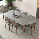 Rectangle Breakfast Dining Table Luxury Modern Portable Design Dining Table Chairs Wooden Mesa De Comedor Home Furniture