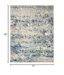 SAFAVIEH Madison Collection Area Rug - 6' x 9', Grey & Blue, Modern Abstract Design, Non-Shedding & Easy Care, Ideal for High Traffic Areas in Living Room, Bedroom (MAD460K)